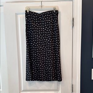 Black and White Heart Patterned Women's Skirt